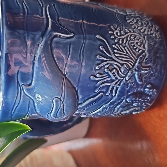 3D Marine Ocean Blue Dolphin Handle Mug - Picture 4 of 7